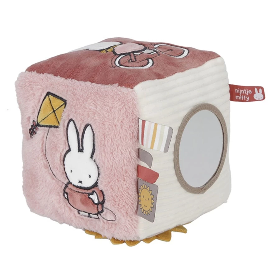 Little Dutch Miffy Soft Fluffy Cube Toy for Babies and Toddlers