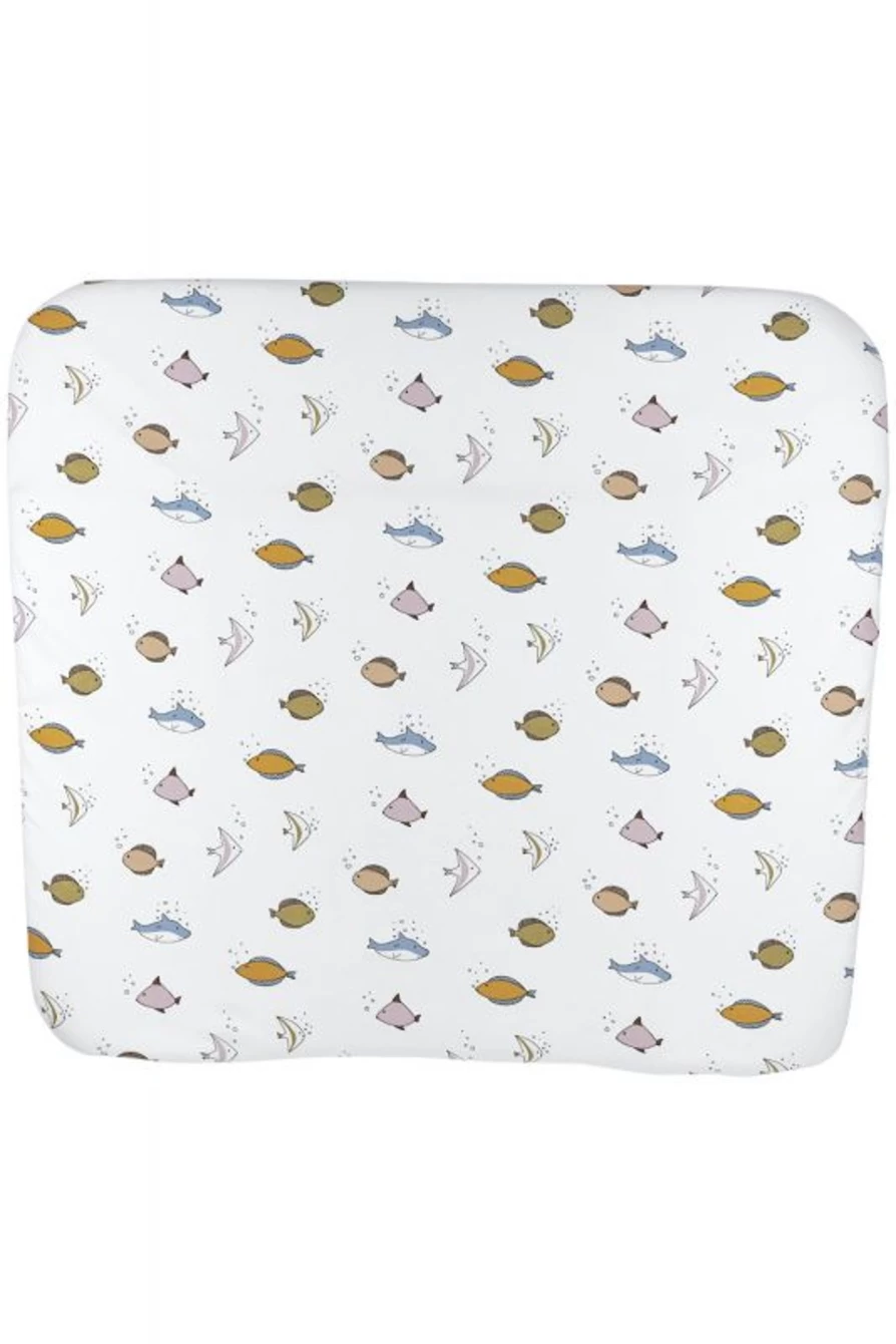Meyco Waterproof Changing Mat Cover 70x50cm - Soft Baby Changing Pad for Nursery, Lightweight & Portable, Sea Blue