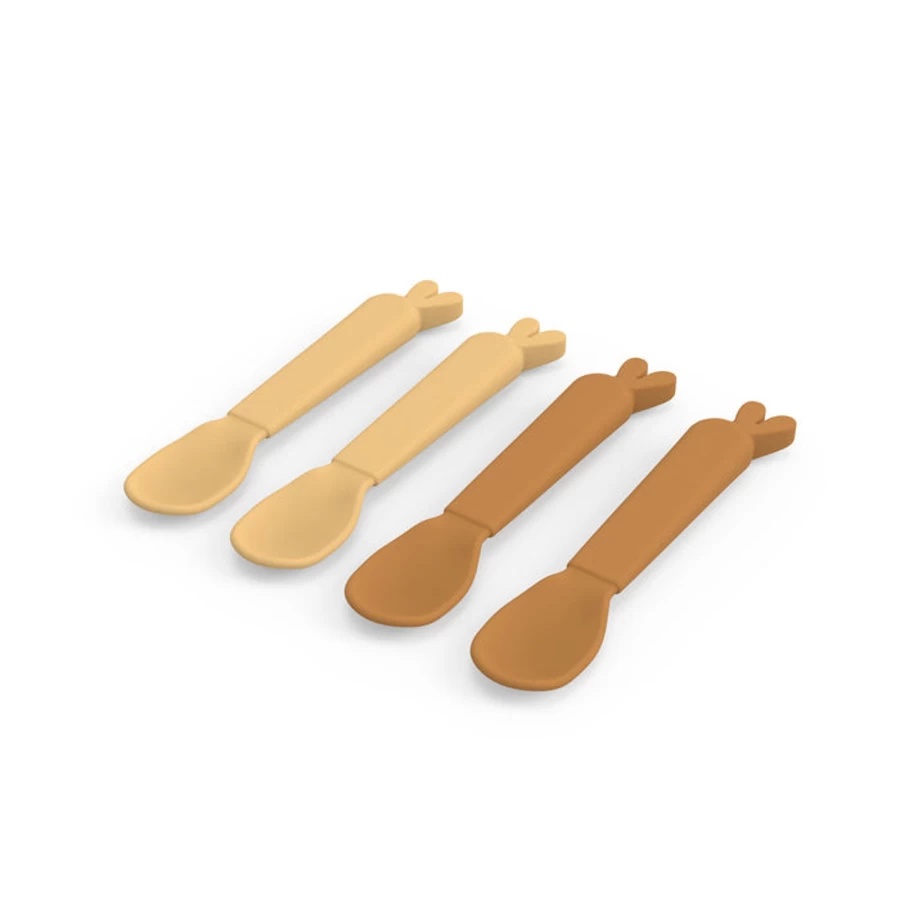 Done by Deer Kiddish 4-Pack Baby Spoons - Lalee Soft-Tip Feeding Utensils for Infants
