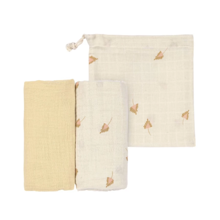 Lässig Baby Swaddle & Burp Cloth Blanket 80x80 cm - Soft Organic Cotton for Newborns