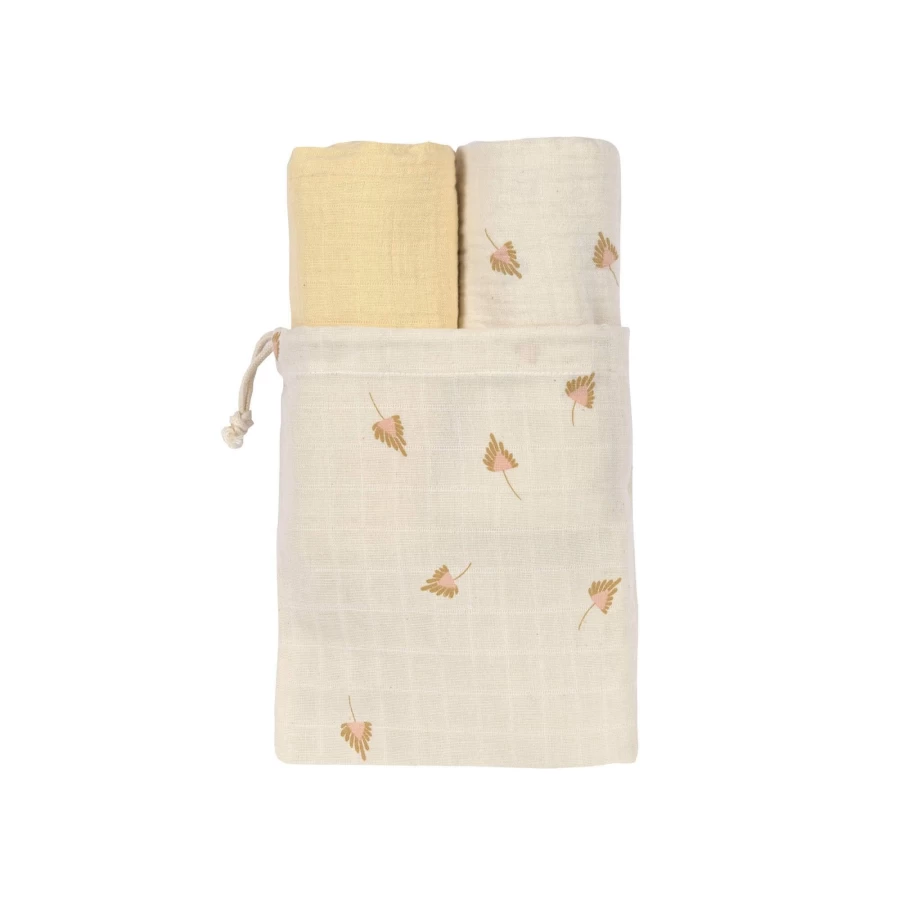 Lässig Baby Swaddle & Burp Cloth Blanket 80x80 cm - Soft Organic Cotton for Newborns