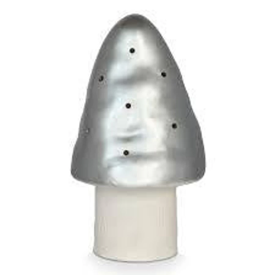 "Heico Vintage Silver Light Toadstool Pendant - Antique Mushroom Charm Jewelry"