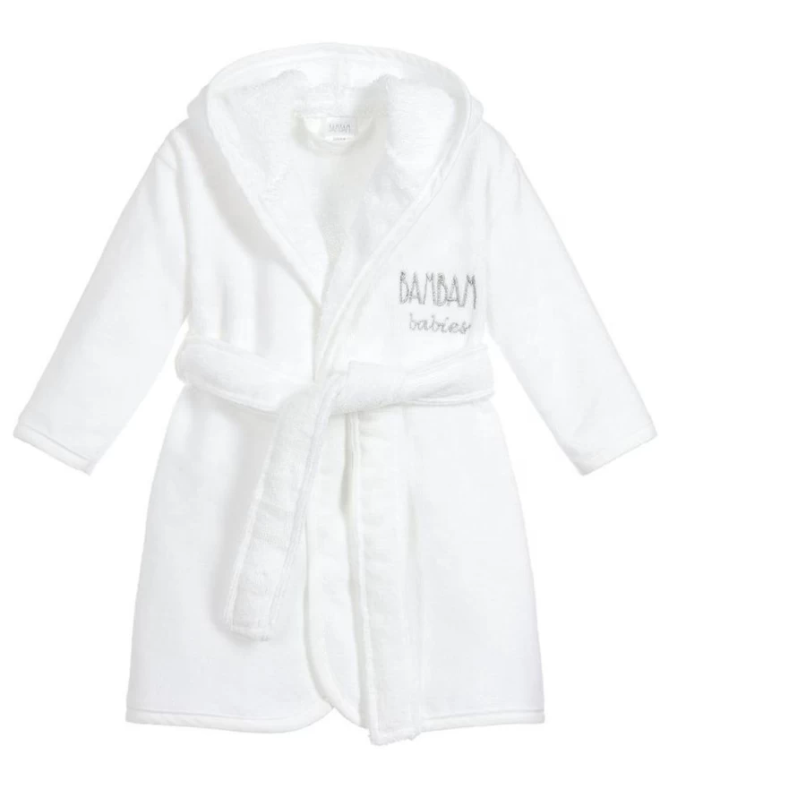 BAMBAM Baby Bathrobe for Newborns 62/68 - Soft Hooded Kids Bath Towel Robe for Boys & Girls