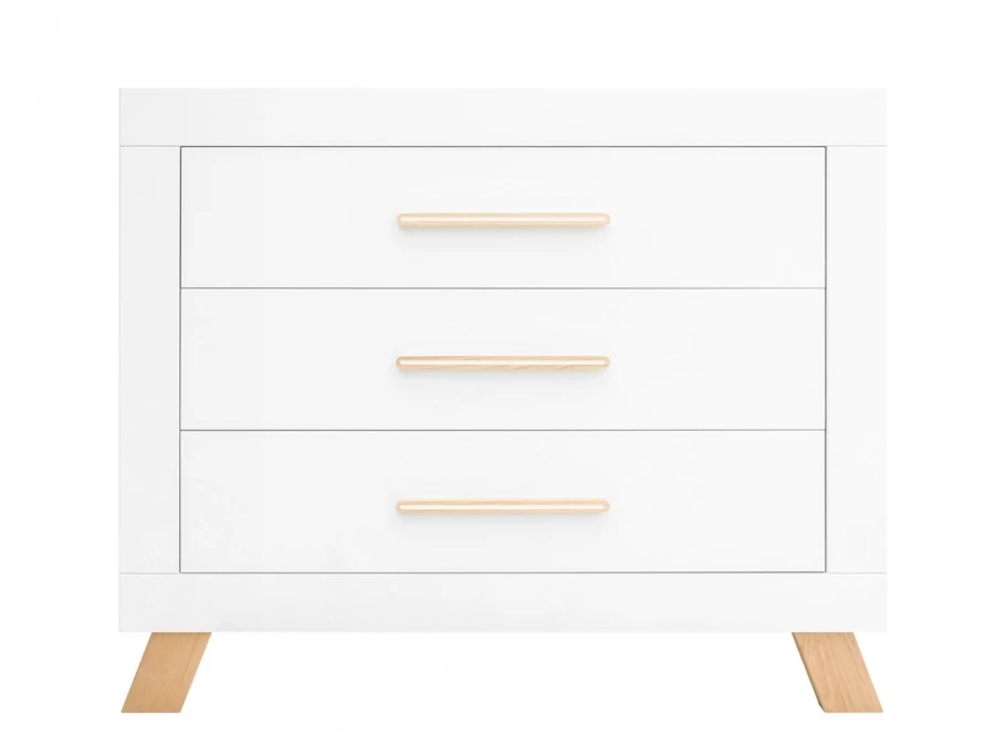 Bopita Lisa 3-Drawer Dresser - Compact Storage Cabinet for Bedroom, Nursery, or Closet