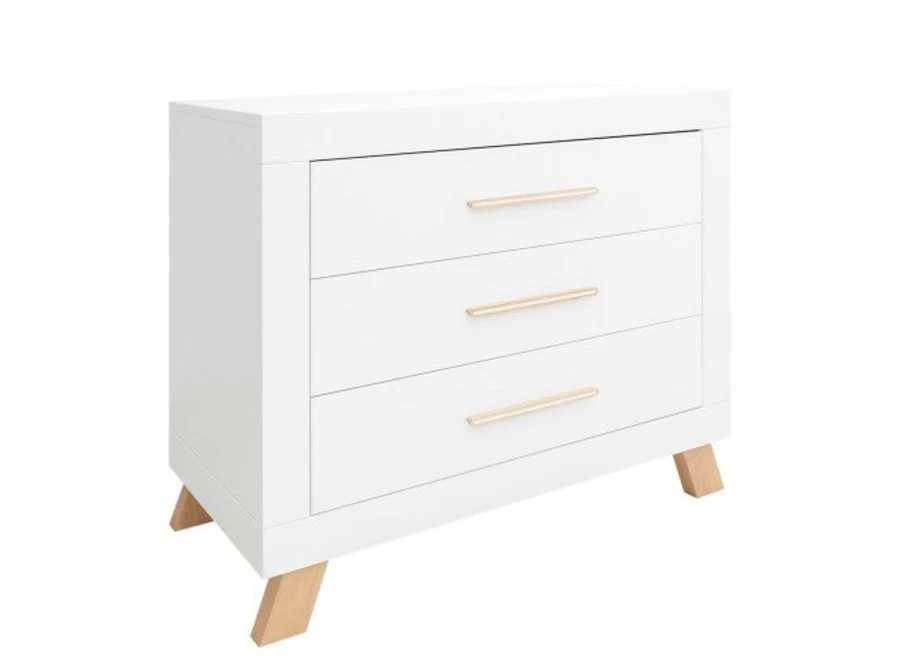 Bopita Lisa 3-Drawer Dresser - Compact Storage Cabinet for Bedroom, Nursery, or Closet