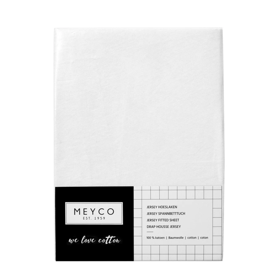 Meyco Percale Cotton Fitted Sheet 120x60 White - Premium Quality Bedding