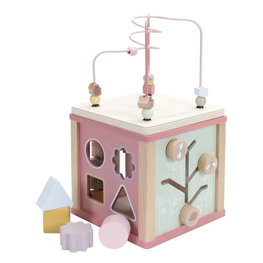 Little Dutch Wooden Activity Cube - Multifunctional Baby & Toddler Learning Toy