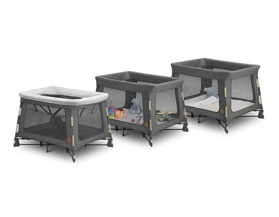 Maxi Cosi Swift 3-in-1 Travel Cot in Beyond Graphite – Portable Baby Bed & Playpen