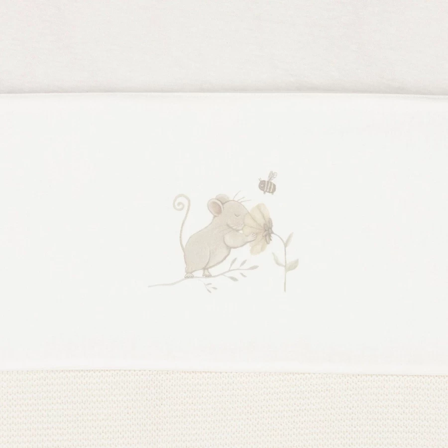 Jollein Dreamy Mouse Flat Sheet - 75x100cm Soft Bedding for Kids & Adults