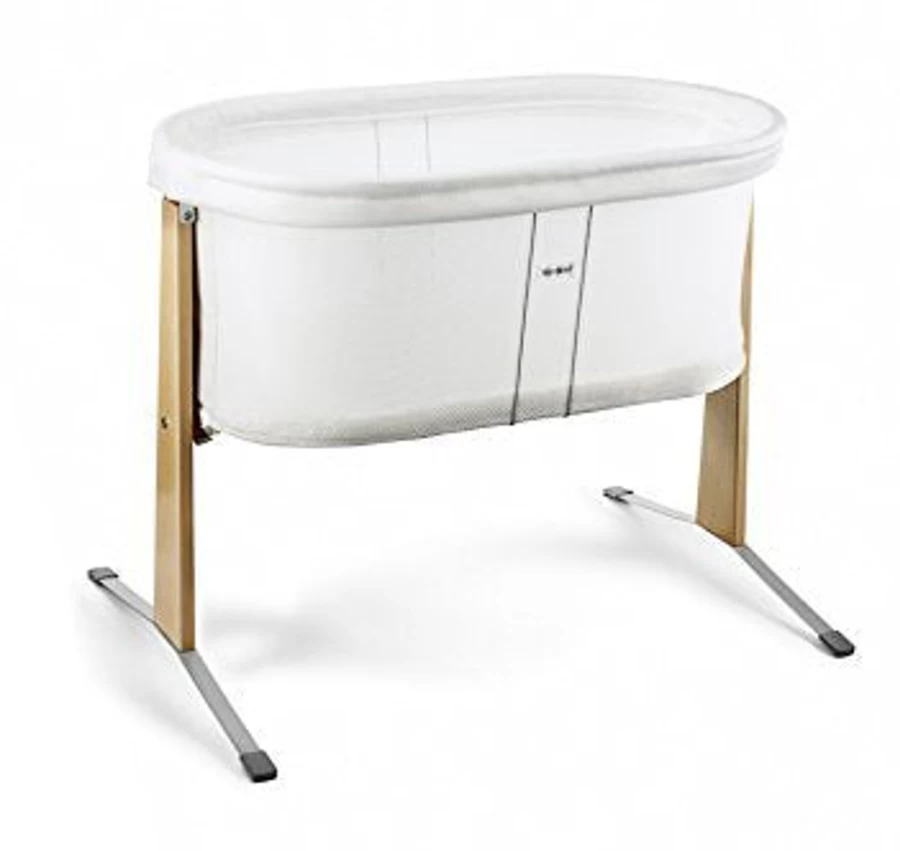 BabyBjörn White Baby Cradle – Soft & Comfortable Newborn Rocking Bed