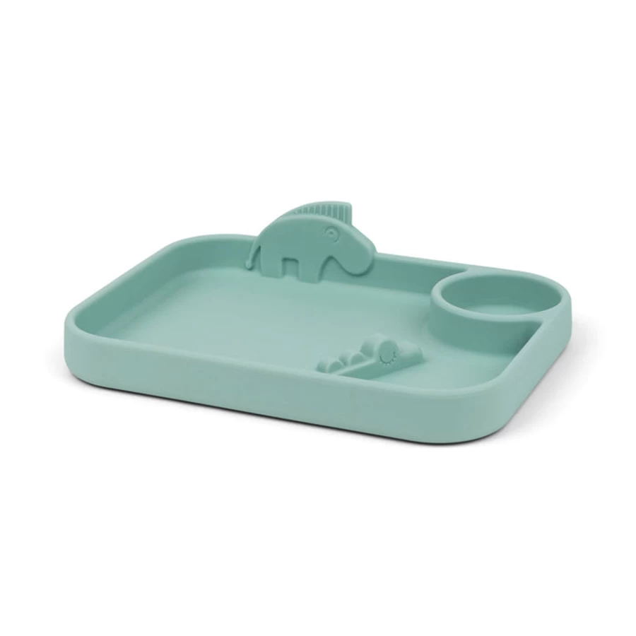Done by Deer Peekaboo Compartment Plate - Fun Animal Design Baby Feeding Dish
