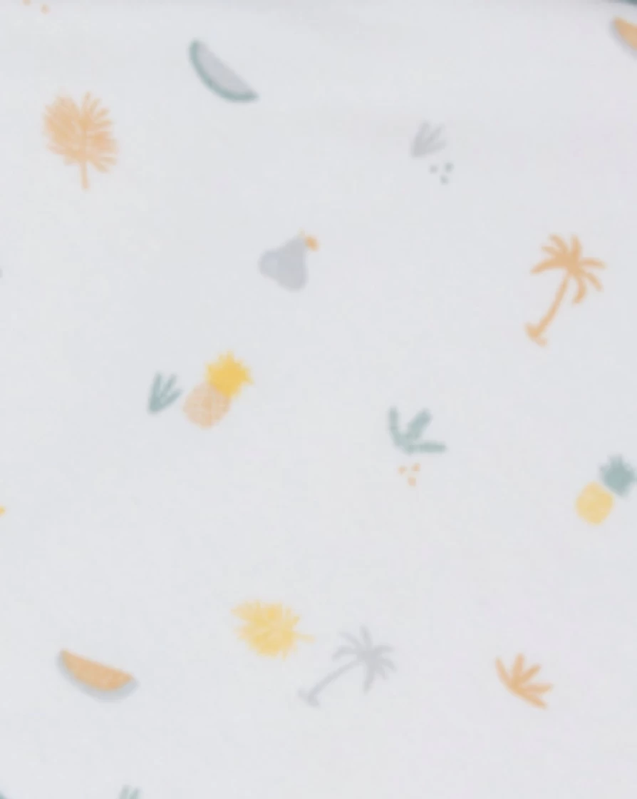 Luma Swaddle 110x110cm Tropical Island Baby Wrap - Soft, Breathable Muslin Blanket for Newborns