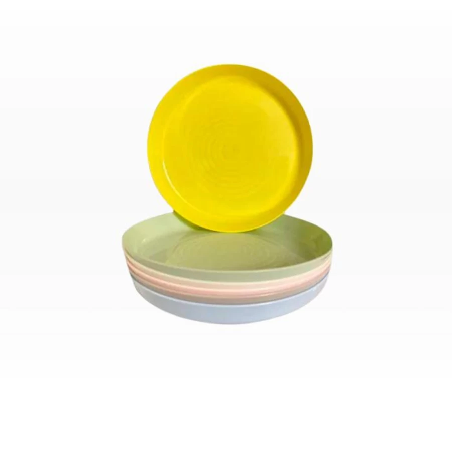 Ikea Kalas 6-Piece Plastic Plate Set for Kids, Durable & Colorful Dinnerware
