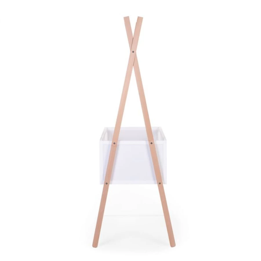 ChildHome Tipi Cradle 50x90 cm with Clothing Rack | Portable Baby Bed & Nursery Storage