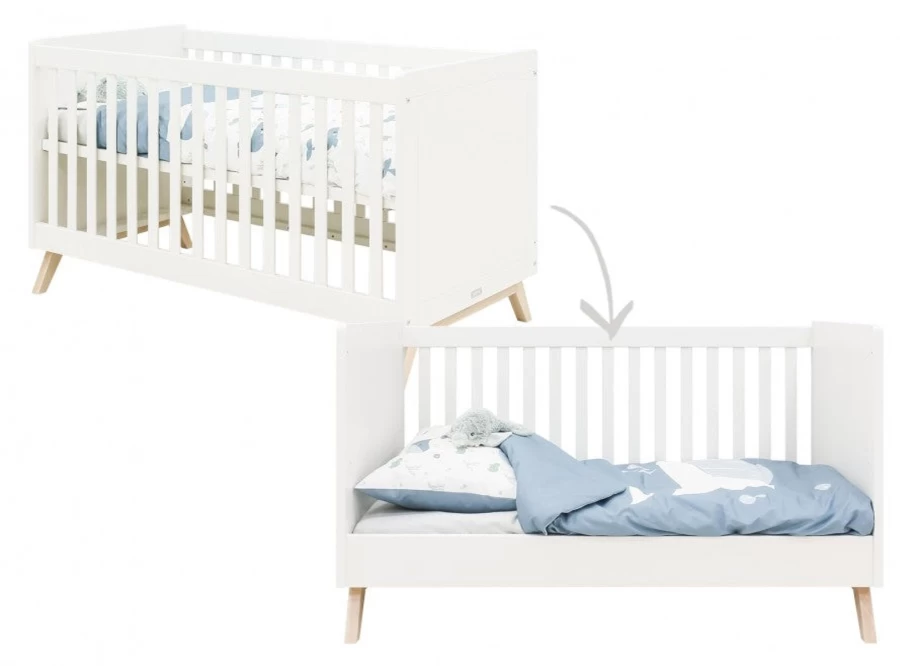 Bopita Fenna Cot Bed 140x70cm - Premium Baby Cot Bed for Nursery | Sturdy & Safe Design