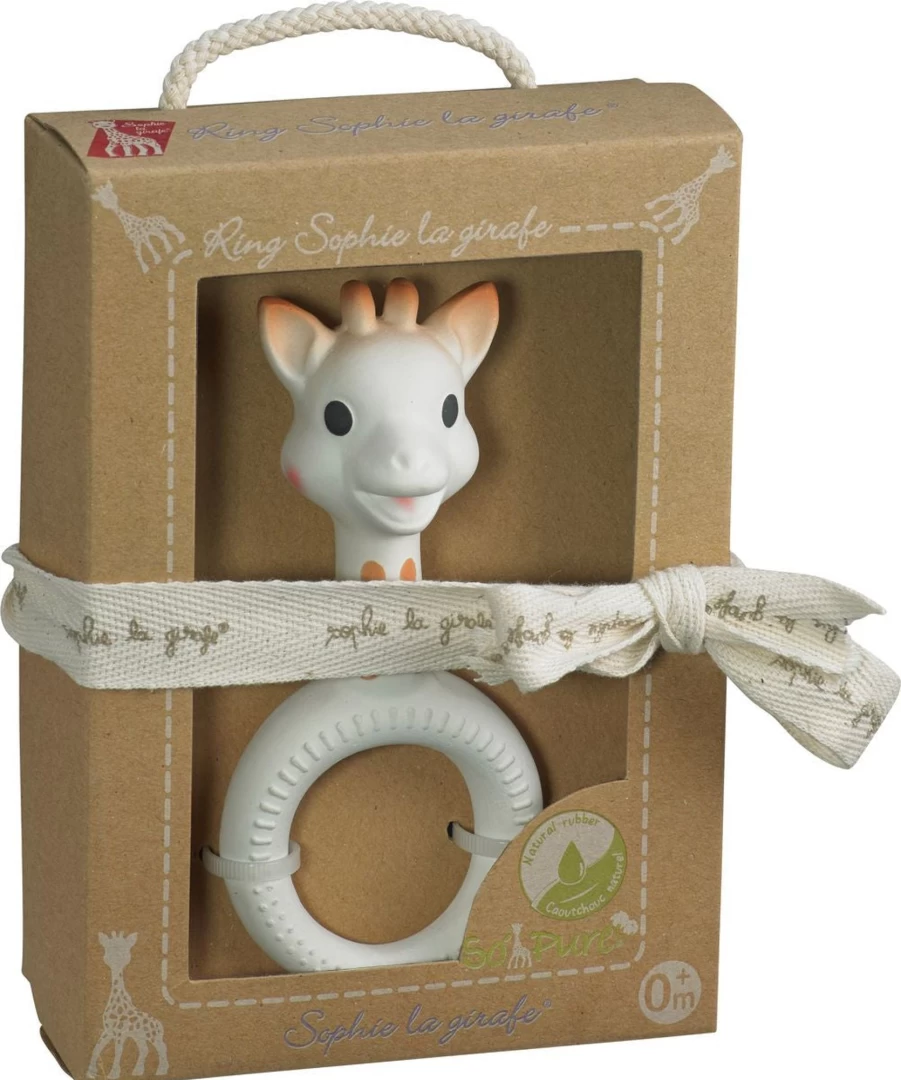 Sophie La Giraffe So'Pure Teething Ring for Babies - BPA-Free Natural Rubber Infant Teether Toy
