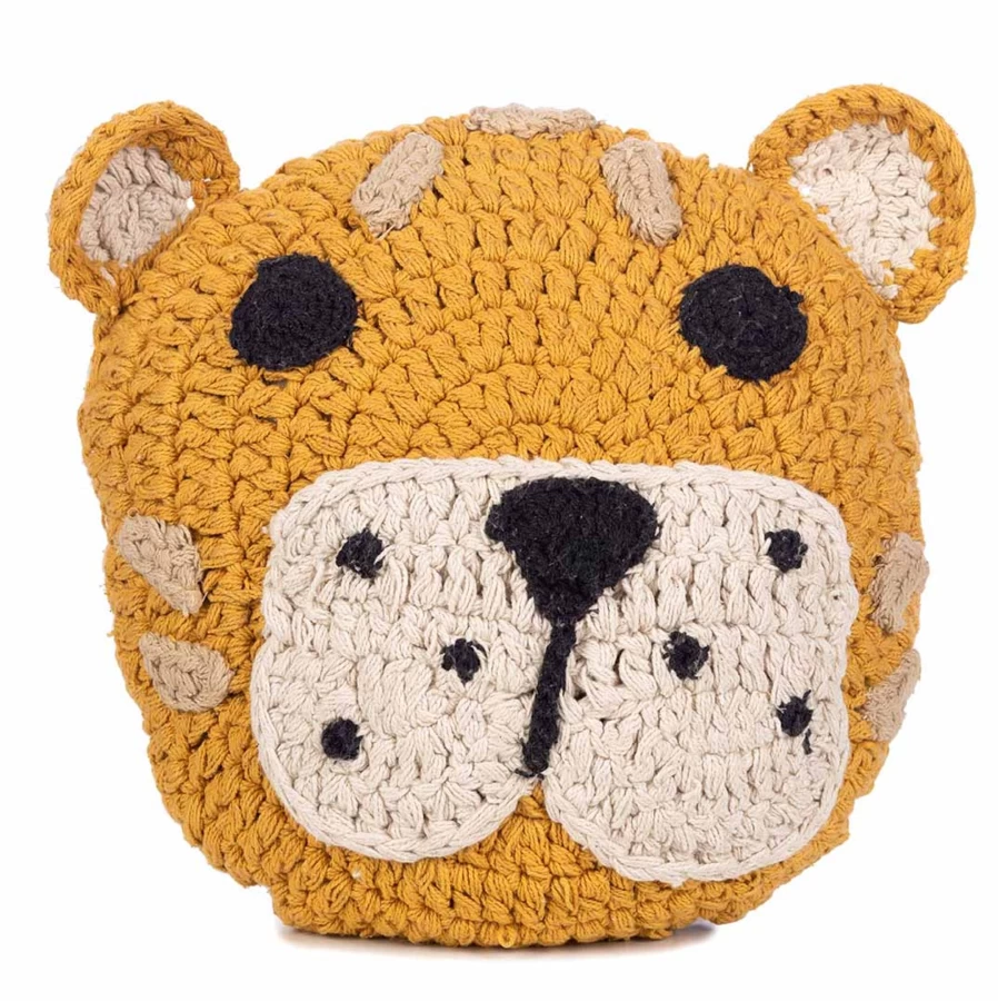 Kids Depot Crochet Animal Pillow - Handmade Cushion for Nursery, Kids Room Decor, Plush Gift for Children