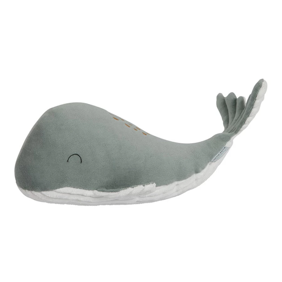 Little Dutch Soft Toy Whale Plush 35cm Blue and White Nursery Decor Cuddly Ocean Animal Gift