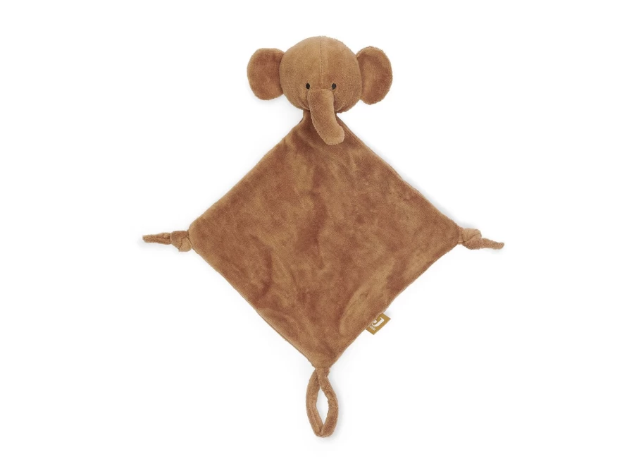 Jollein Caramel Pacifier Cloth Elephant - Soft Baby Soother Toy with Plush Teether