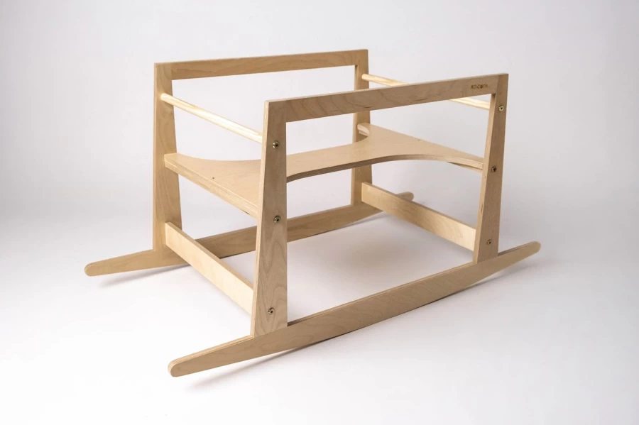 Ko-Coon Natural Ply Wood Rocking Stand - Handcrafted Wooden Rocker for Nursery & Home Decor