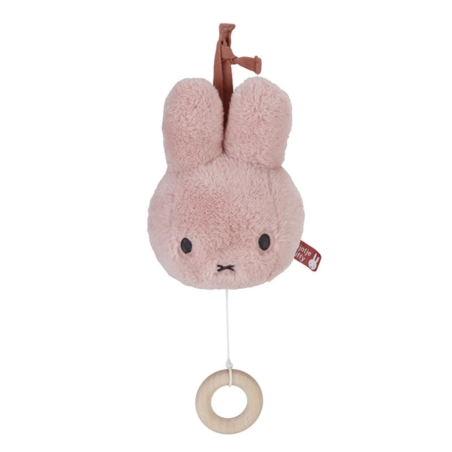 Little Dutch Miffy Musical Plush Toy - Fluffy White Bunny Music Box for Babies & Kids