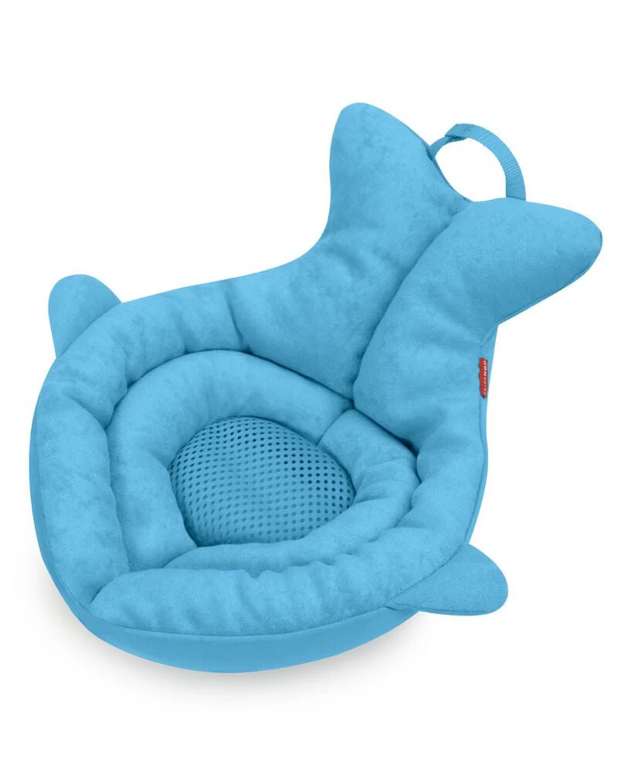 Skip Hop Moby Softspot Sink Bather - Blue Baby Bath Tub for Newborns & Infants