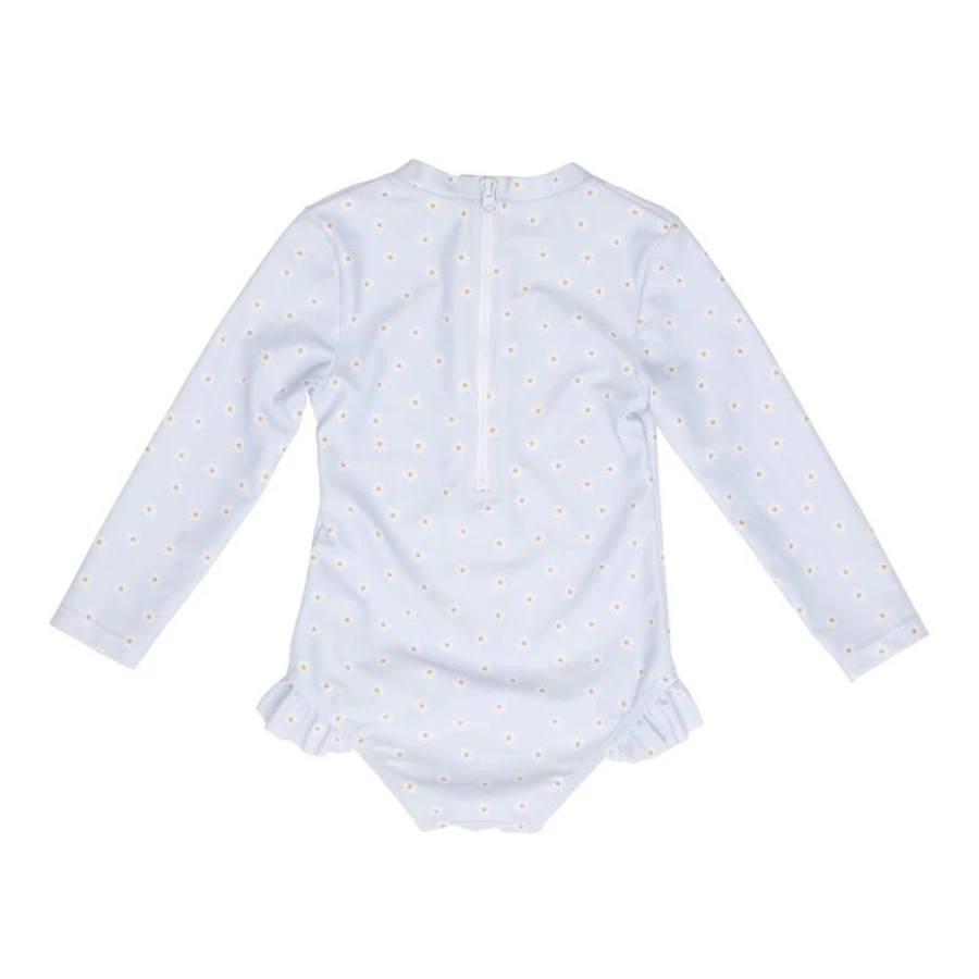 Little Dutch Girls' Long Sleeve Ruffle Swimsuit for Children - Size 74/80