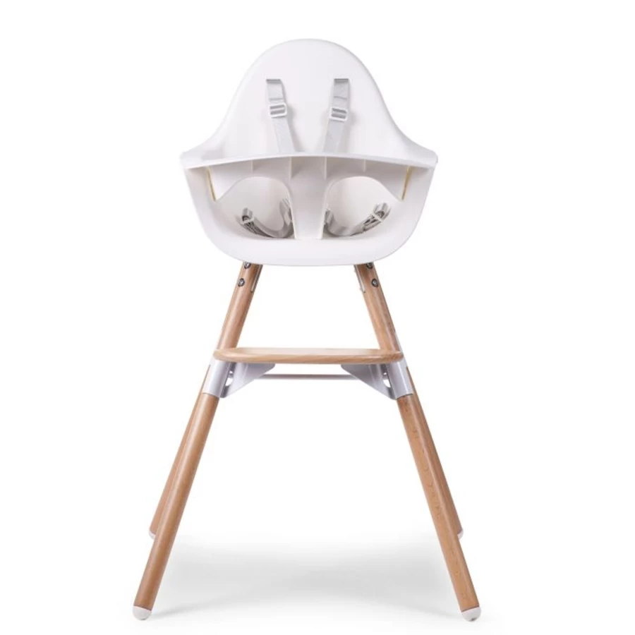 Childhome Evolu Natural Wooden High Chair for Babies – Eco-Friendly & Adjustable Infant Feeding Seat