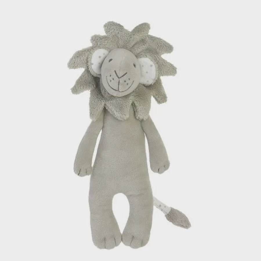 BAMBAM Eco-Friendly Wooden Lion Rattle - Sustainable Baby Toy for Toddlers