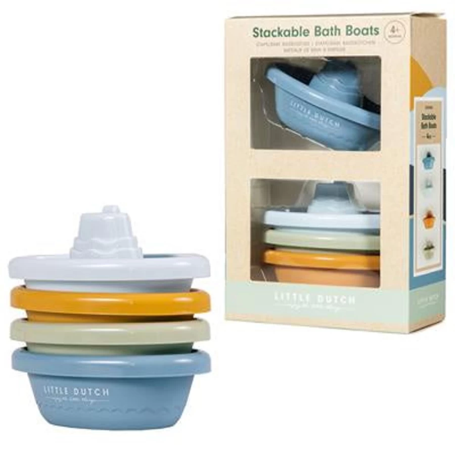 Little Dutch Stacking Bath Boats - Fun Floating Toy for Kids