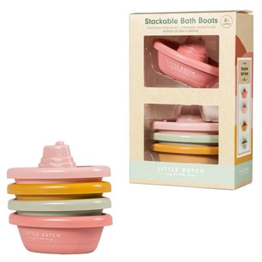 Little Dutch Stacking Bath Boats - Fun Floating Toy for Kids