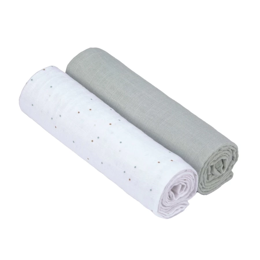 Lässig Swaddle & Burp XL - Premium Baby Swaddle Blanket and Burp Cloth Set