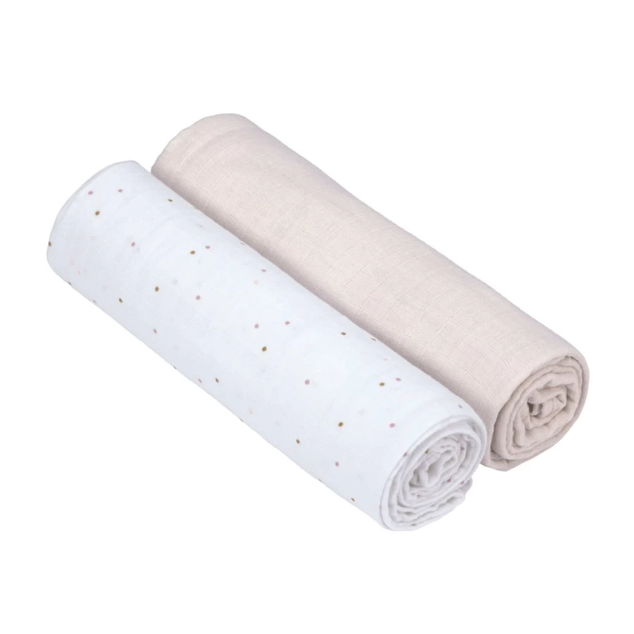 Lässig Swaddle & Burp XL - Premium Baby Swaddle Blanket and Burp Cloth Set