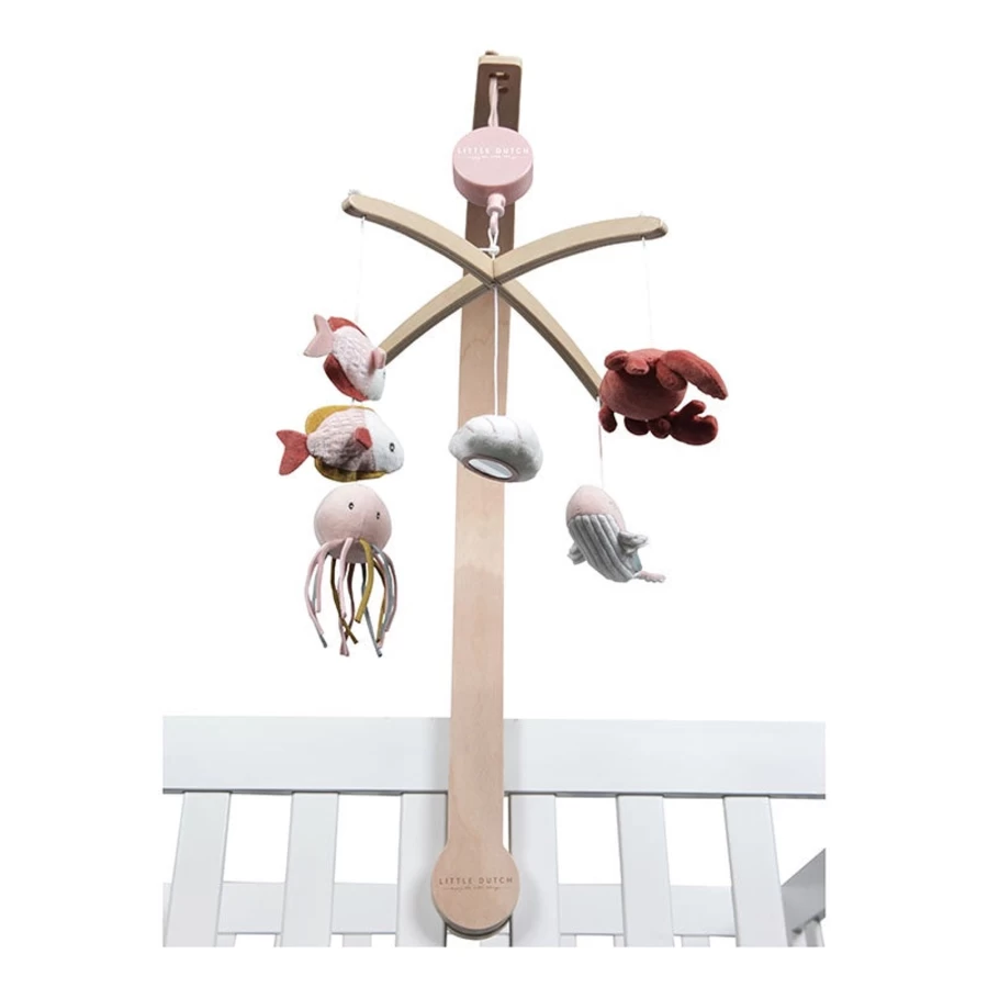 Little Dutch Music Mobile - Natural Wooden Baby Toy for Crib - Melodic Nursery Decor
