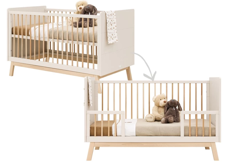 Bopita Cotton Dune/Natural Cot Bed Linen Set 70 x 140 cm for Baby Crib