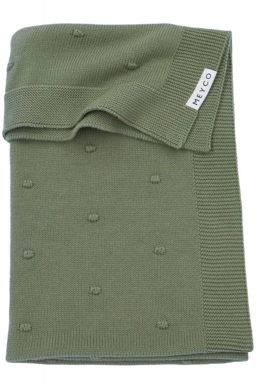Meyco Mini Knot Fleece Blanket 75x100 cm Soft Cozy Throw for Bed Couch Decor