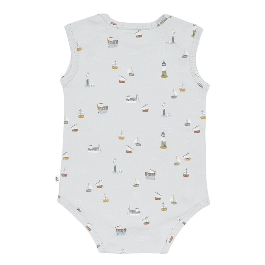 Little Dutch Navy Blue Sleeveless Sailor Romper for Babies 50/56 - Child's Striped Summer Outfit
