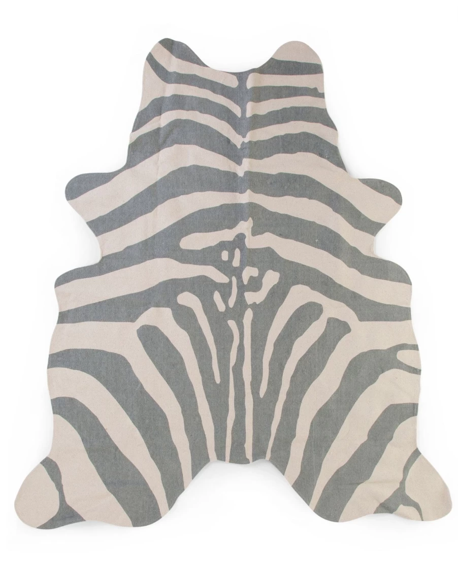 Childhome Zebra Print Play Mat 145x160 cm - Soft Nursery Rug for Kids Room Decor