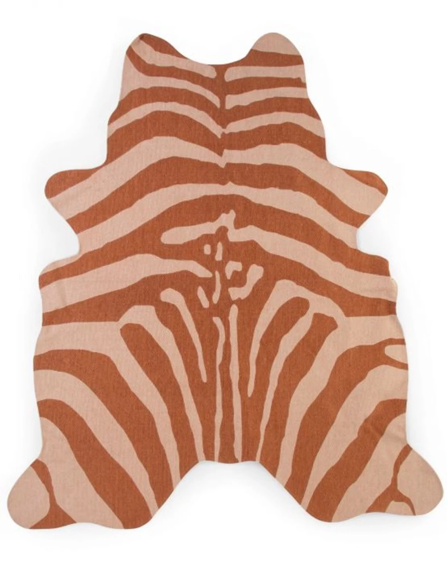 Childhome Zebra Print Play Mat 145x160 cm - Soft Nursery Rug for Kids Room Decor