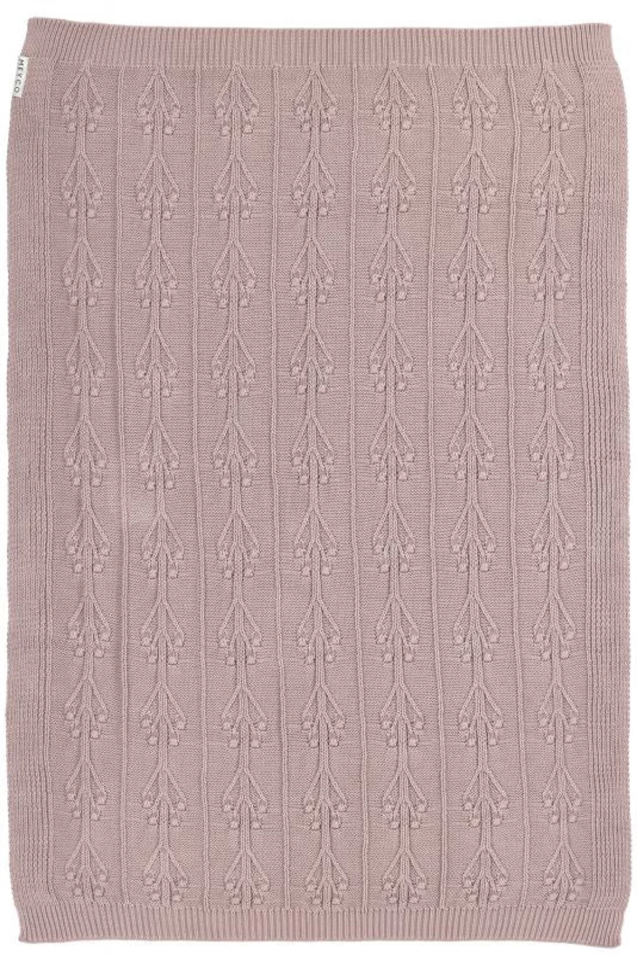 Meyco Lilac Floral Blanket 75x100cm Soft Romantic Flower Design Throw for Bed Couch