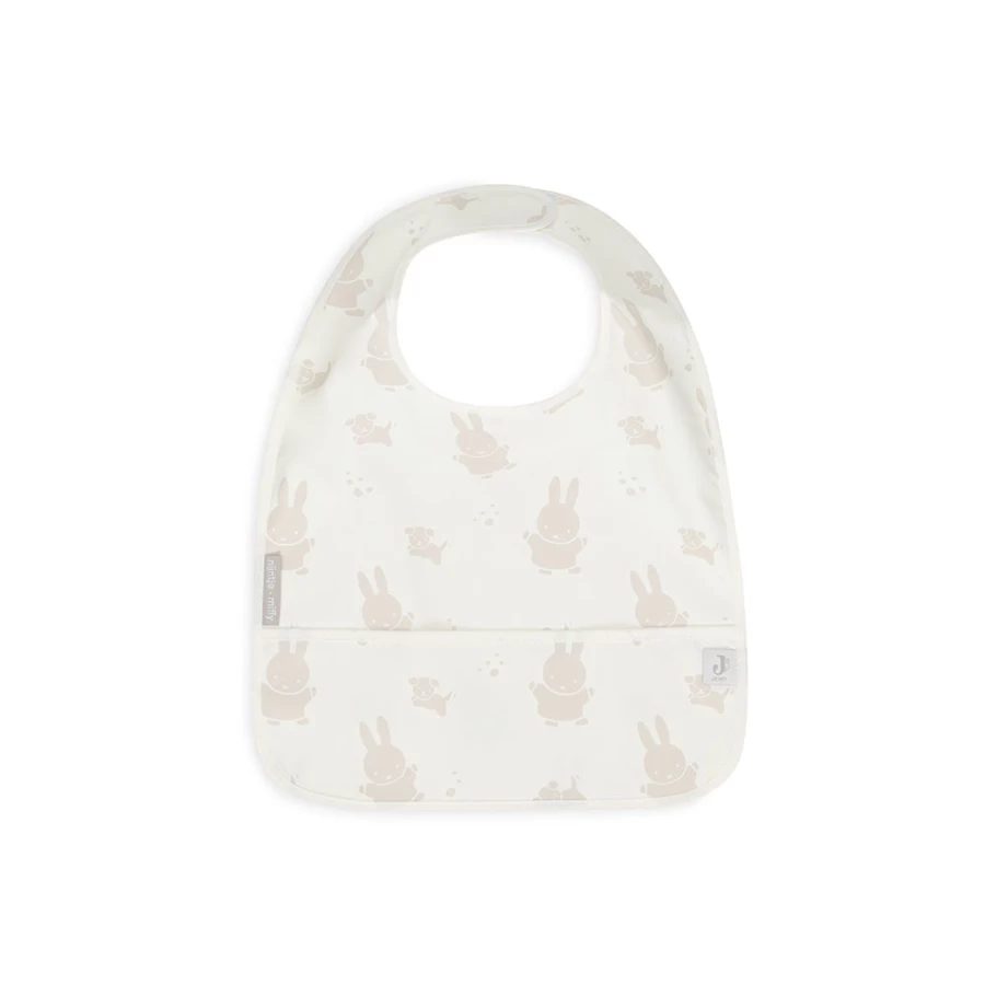 Jollein Waterproof Baby Bibs 2 Pack - Cute Miffy Design for Mess-Free Feeding