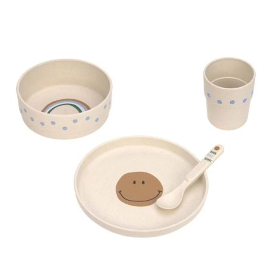 Lässig Happy Rascals Kids Dish Set - Durable PP & Cellulose Fiber, Eco-Friendly Tableware for Children