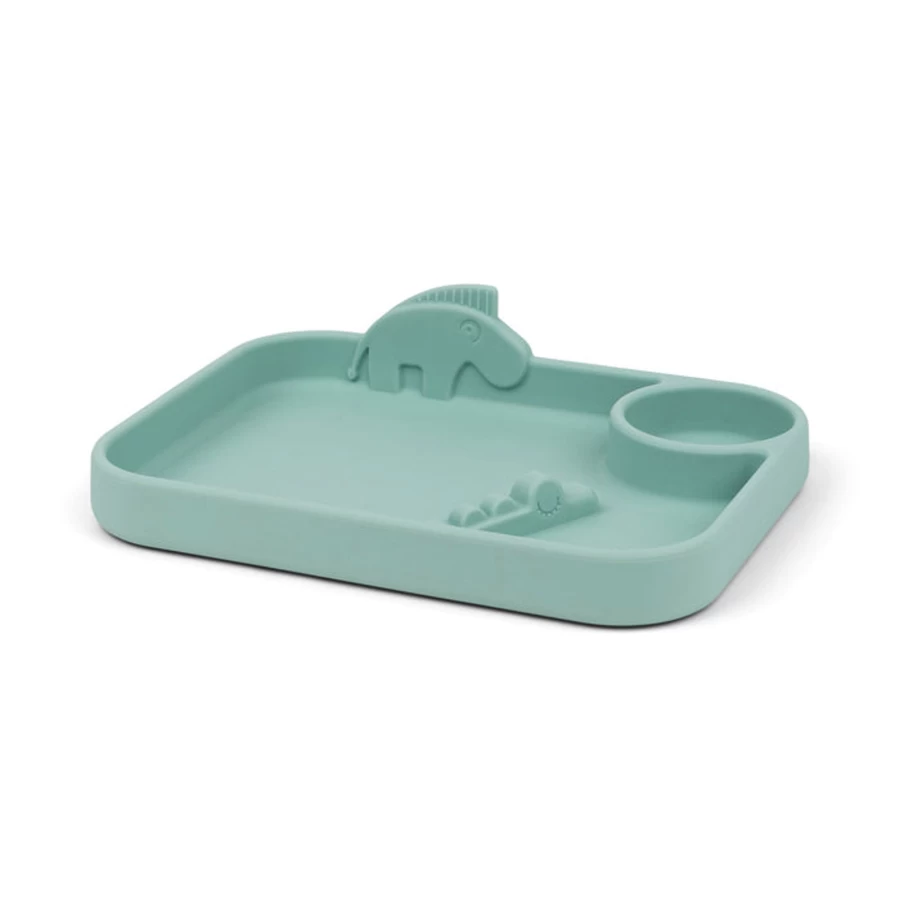 Done by Deer Peekaboo Compartment Plate - Fun Deer Friends Design for Kids Mealtime