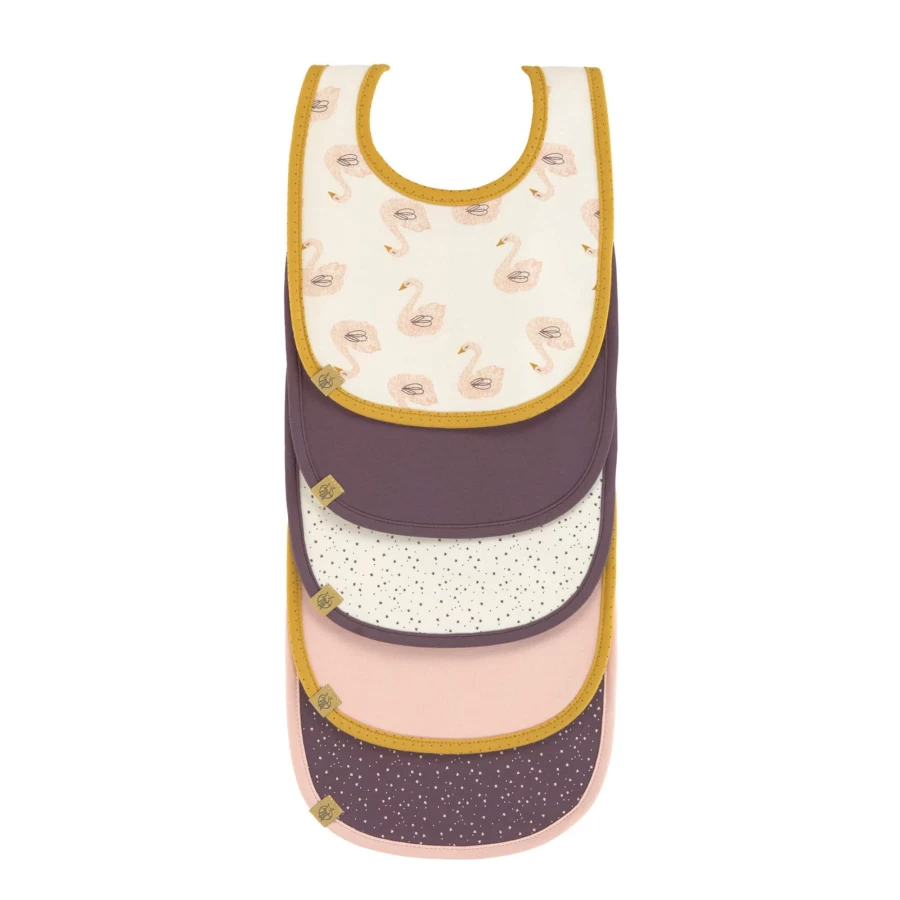Lässig Baby Bibs 5-Pack - Soft, Absorbent & Stylish Feeding Bib Set for Infants