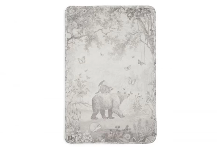 Jollein Forest Animals Jersey Blanket 100x150cm Soft Cozy Throw for Kids and Adults
