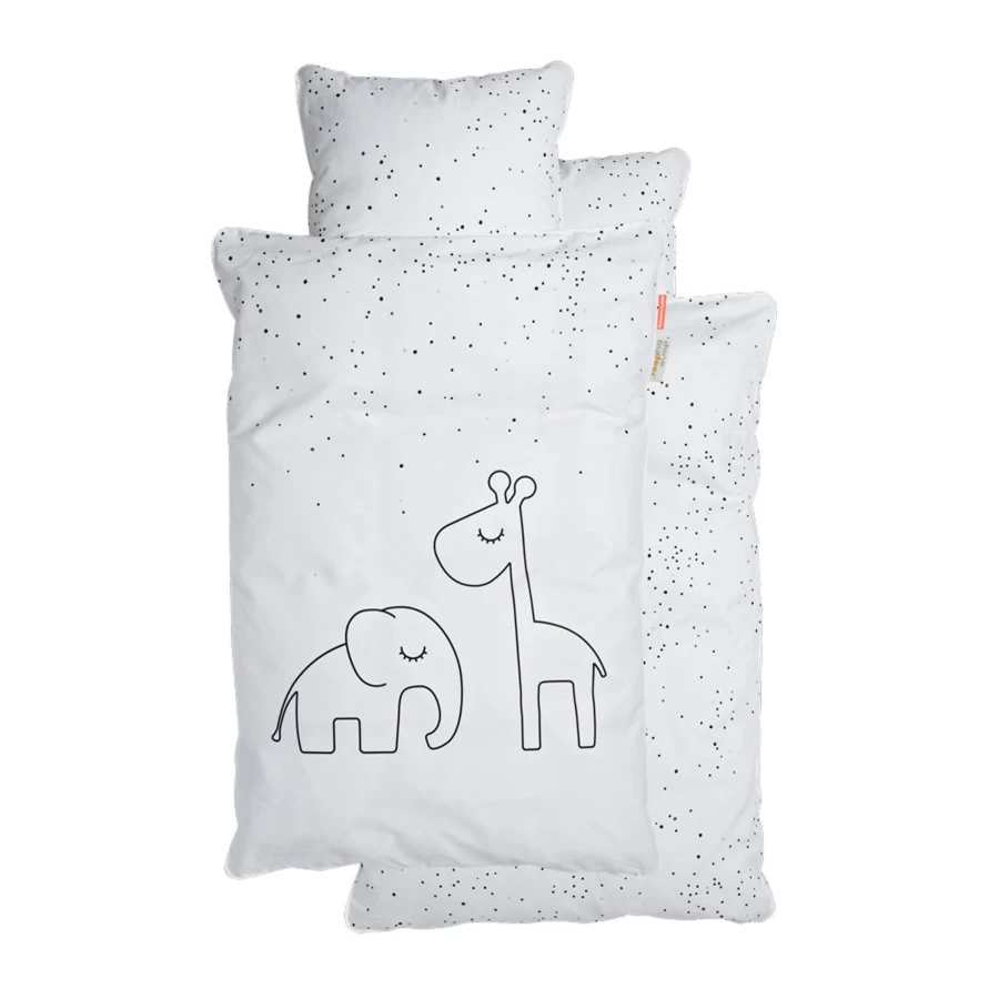 Done by Deer Dreamy Dots Bed Linen Set - Soft 100x140 cm Dot Pattern Crib Sheet