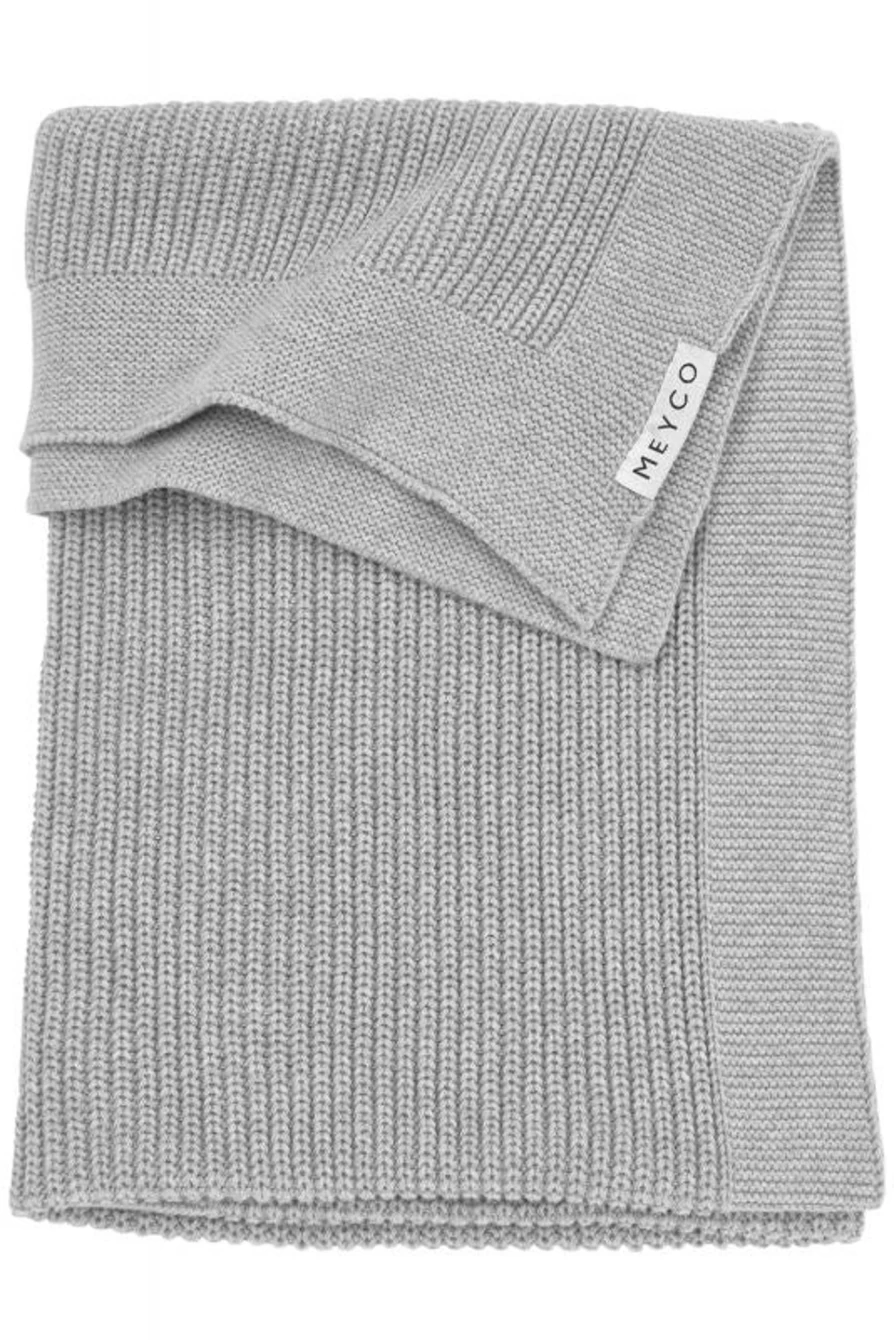 Meyco Soft Ribbed Blanket 75x100 cm - Cozy Knit Throw for Bed & Couch