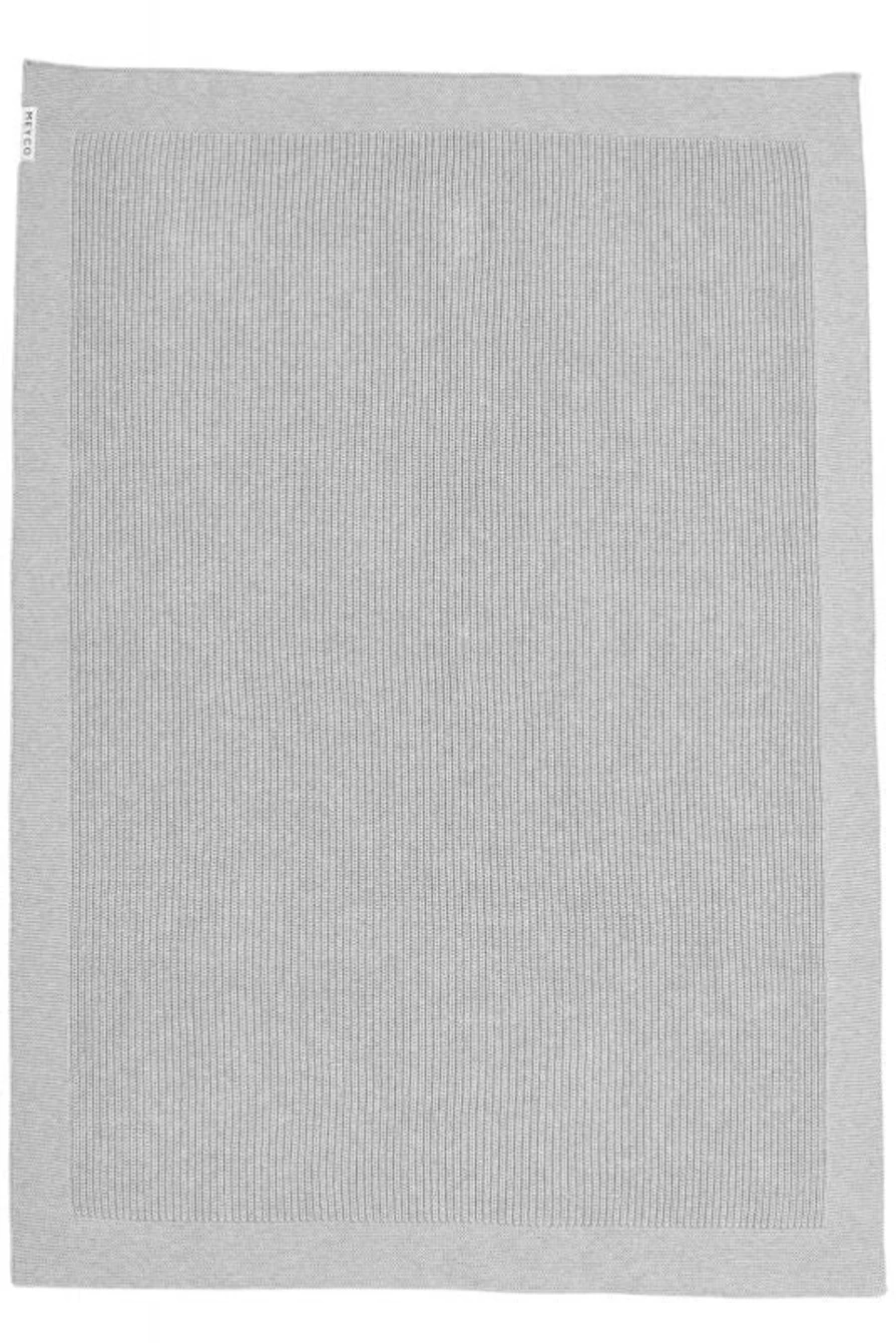 Meyco Soft Ribbed Blanket 75x100 cm - Cozy Knit Throw for Bed & Couch