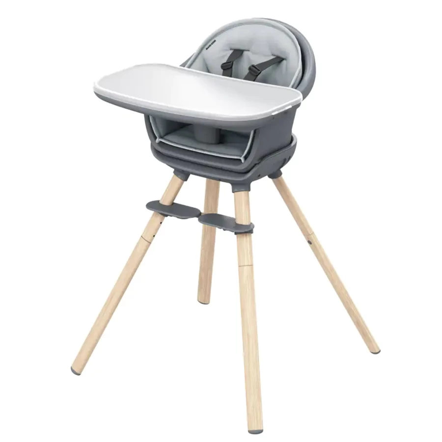 Maxi Cosi Moa Beyond High Chair in Authentic Graphite - Premium Baby High Chair for Safe & Stylish Feeding