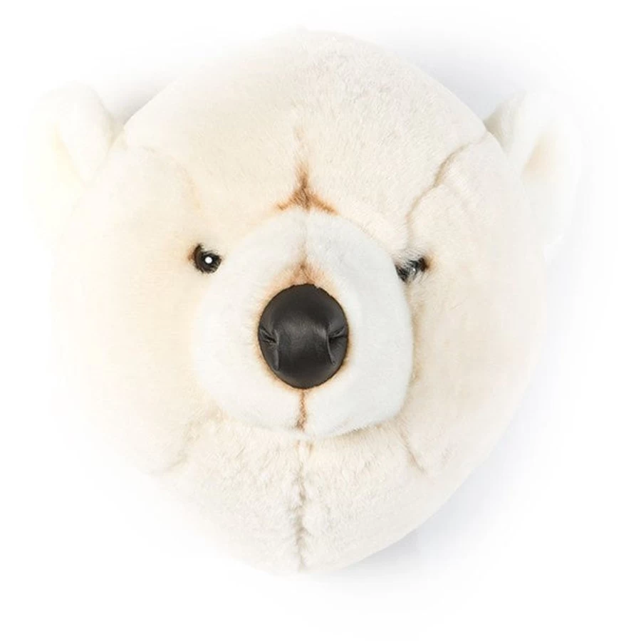 "Wild & Soft Polar Bear Wall Trophy – Basile Style Arctic Decor"